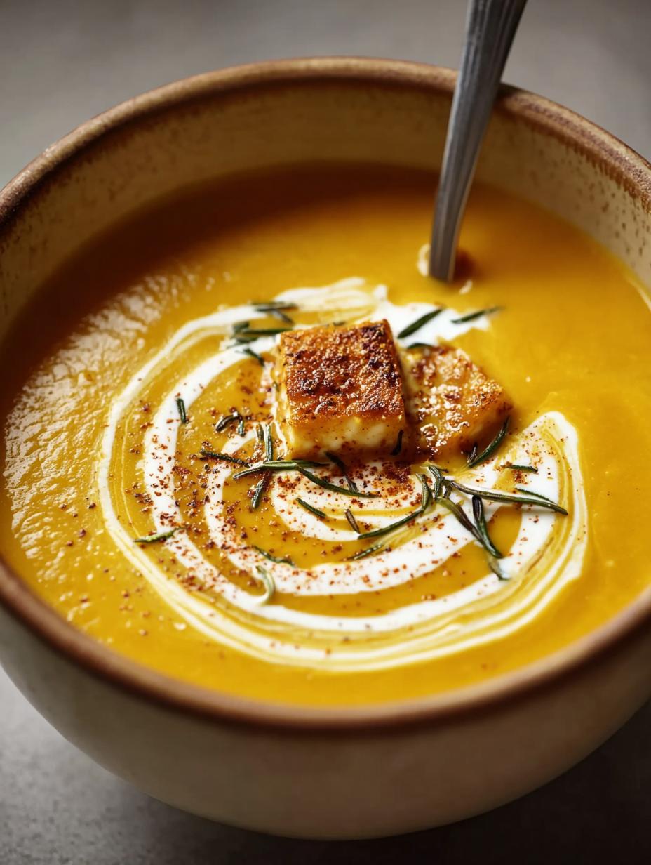 Roasted Feta Soup with