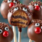Rudolph Chocolate Cookie Pops