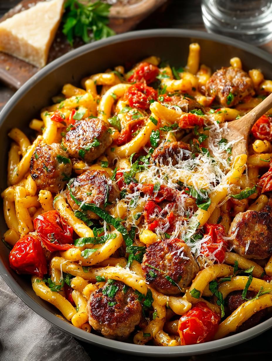 Sausage Pasta Skillet One: A Creamy Delight - Sausage Pasta Skillet One - additional detail