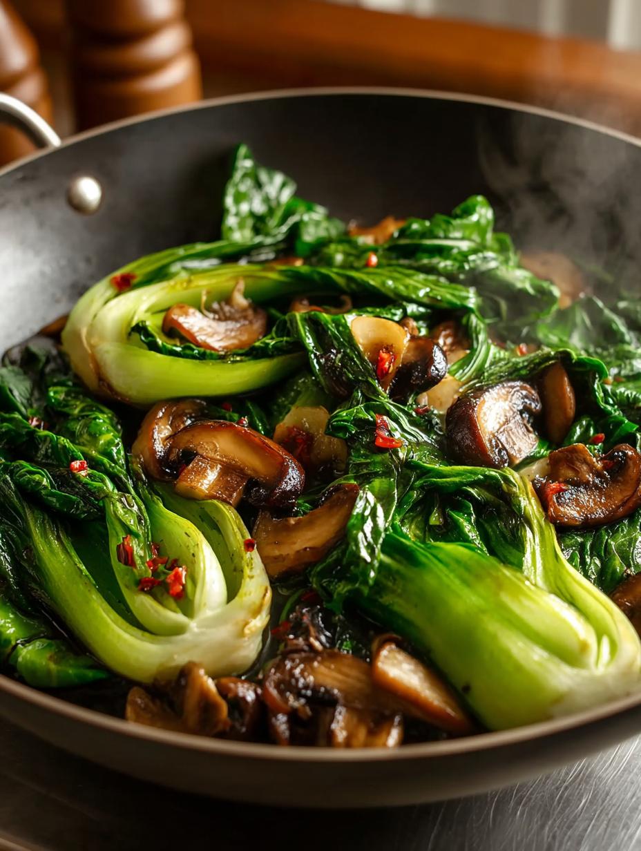 Savory Bok Choy Mushroom Stir-Fry Recipe to Savor - Savory Bok Choy Mushroom - main visual representation