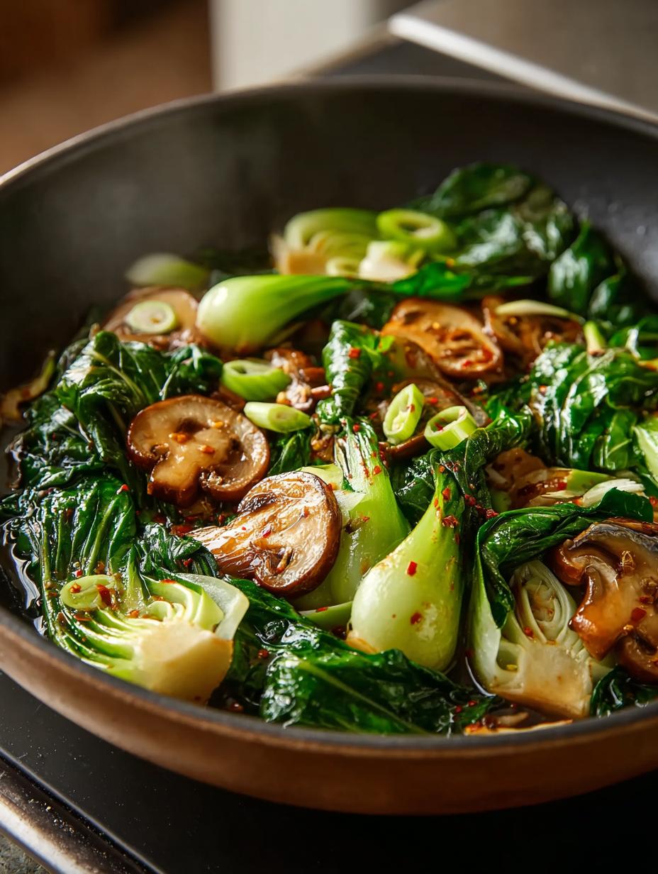 Savory Bok Choy Mushroom Stir-Fry Recipe to Savor - Savory Bok Choy Mushroom - additional detail