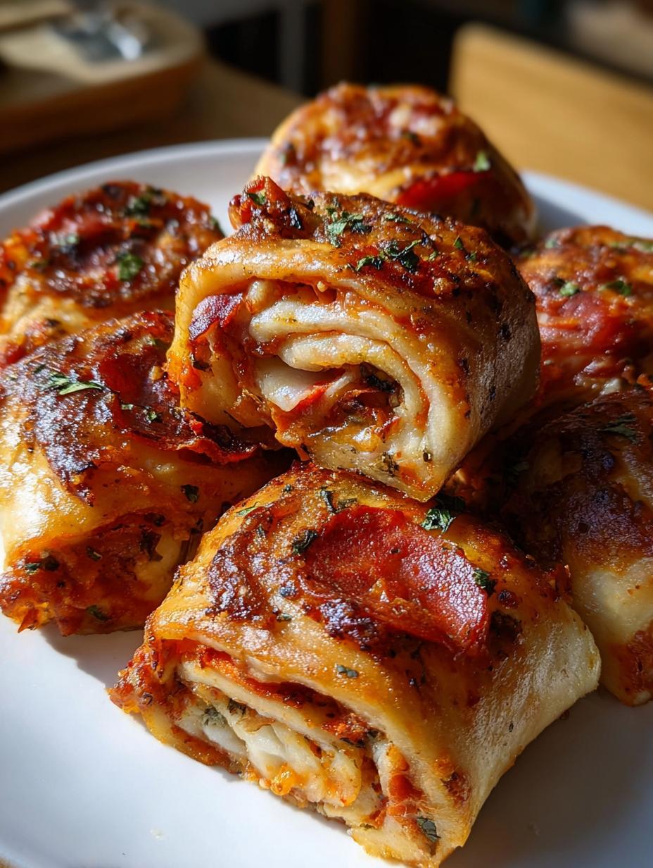 Savory Vegan Pizza Rolls