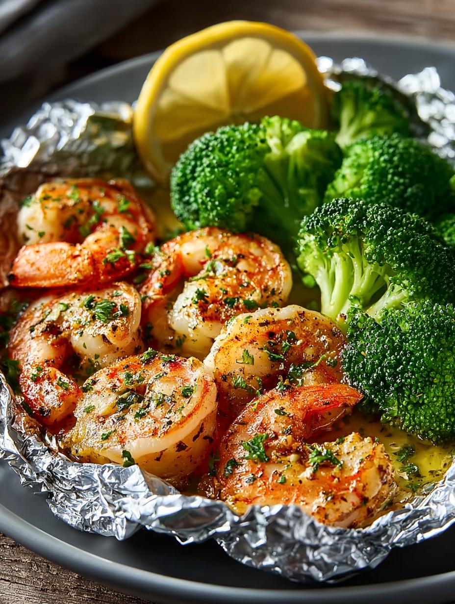 Shrimp Broccoli Foil Packs