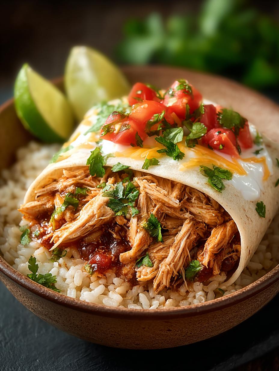 Delicious Slow Cooker Chicken Burrito Bowl Recipe 5 Delicious Slow Cooker Chicken Burrito Bowl Recipe - Slow Cooker Chicken Burrito - main visual representation