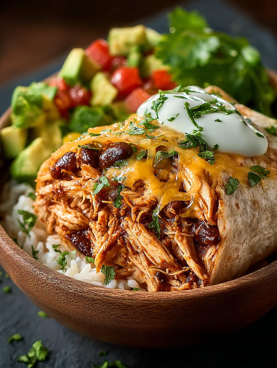 Delicious Slow Cooker Chicken Burrito Bowl Recipe 6 Delicious Slow Cooker Chicken Burrito Bowl Recipe - Slow Cooker Chicken Burrito - additional detail