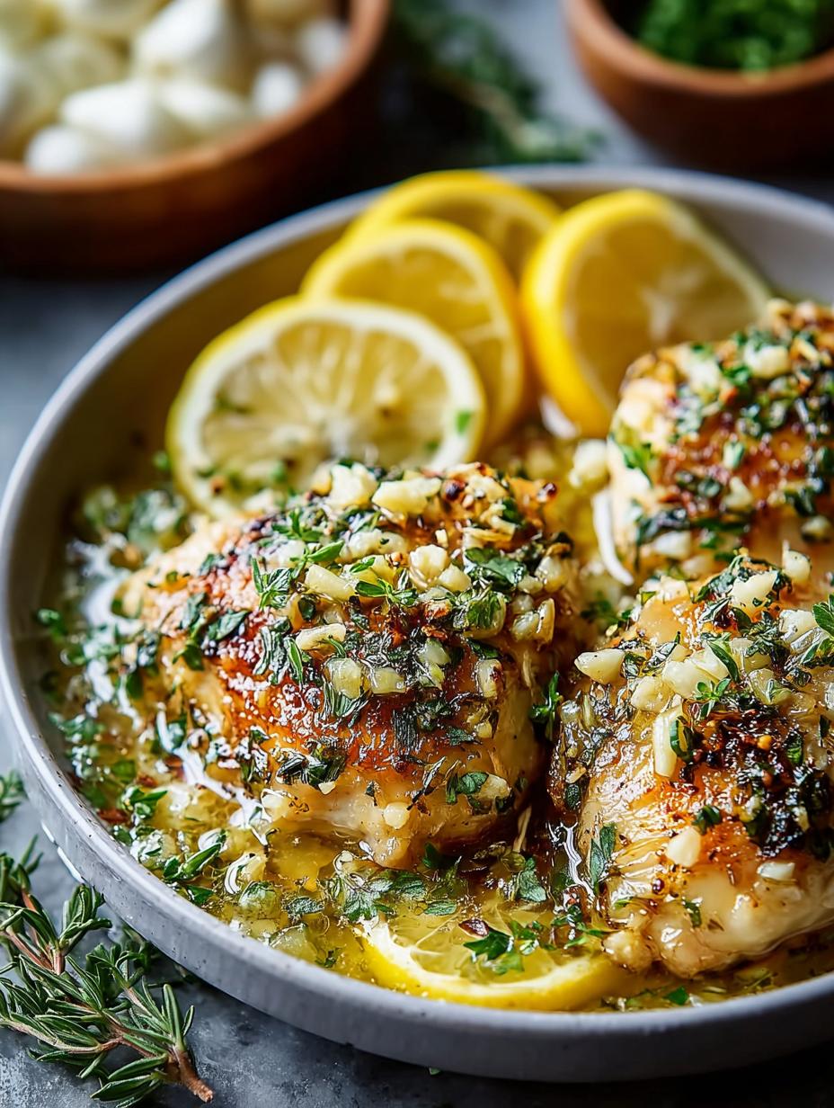Slow Cooker Lemon Garlic Butter Chicken Thighs Recipe - Slow Cooker Lemon Garlic - additional detail