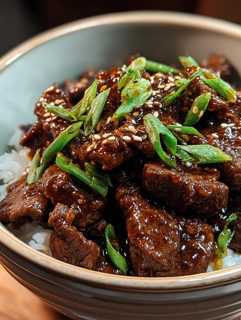 Easy Slow Cooker Mongolian Beef: 1 Amazing Recipe 6 Easy Slow Cooker Mongolian Beef: 1 Amazing Recipe - Slow Cooker Mongolian Beef - main visual representation
