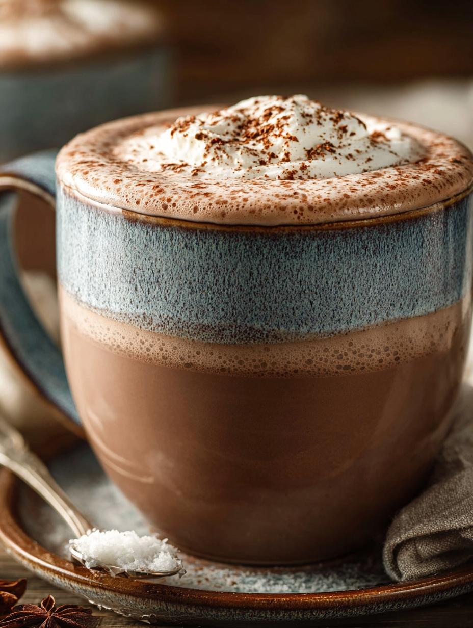 Delicious Spiced Hot Cocoa with a sprinkle of cinnamon and whipped cream