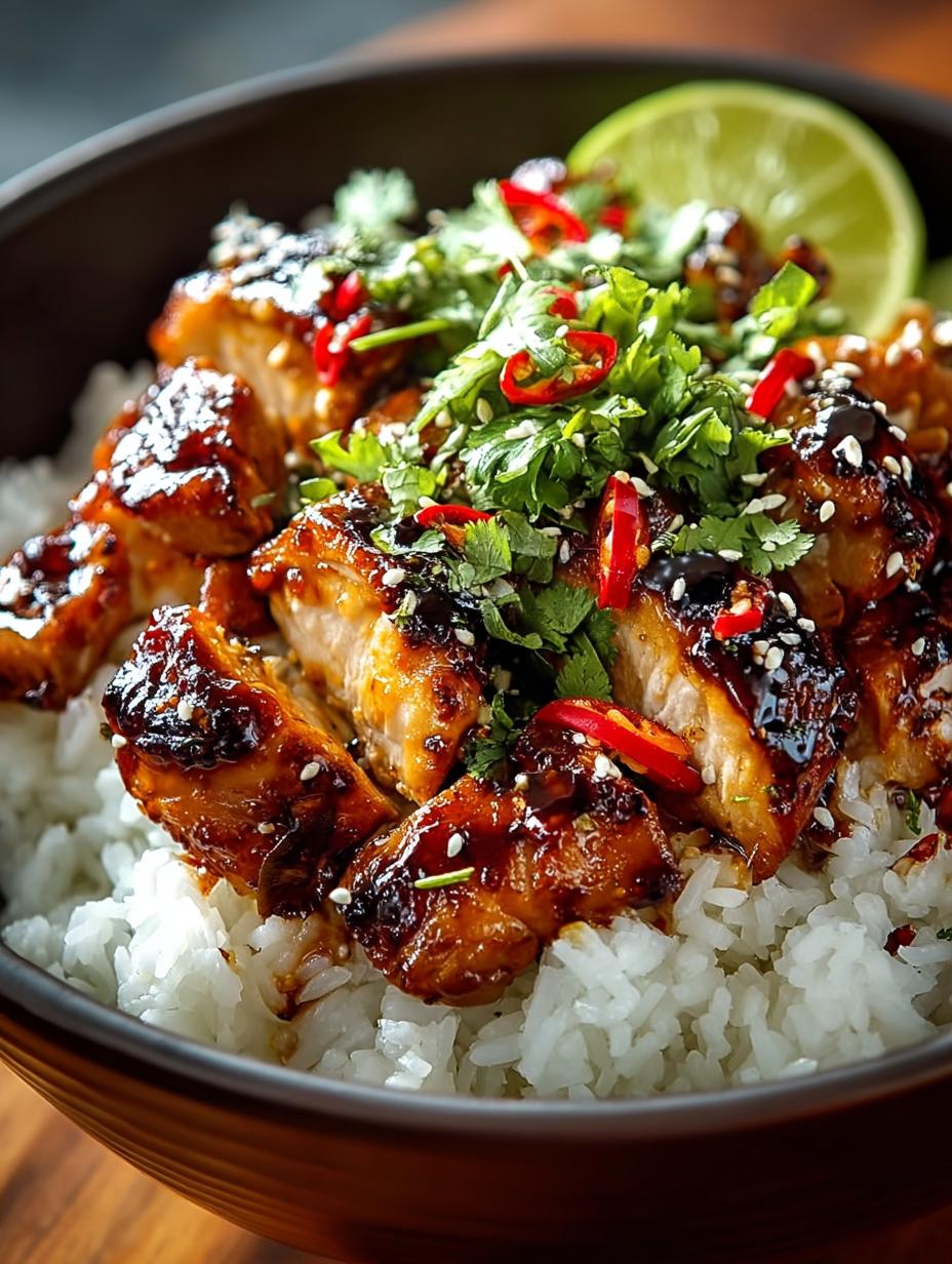 Irresistible Spicy Maple Chicken Coconut Rice Bowl - Spicy Maple Chicken Coconut - additional detail