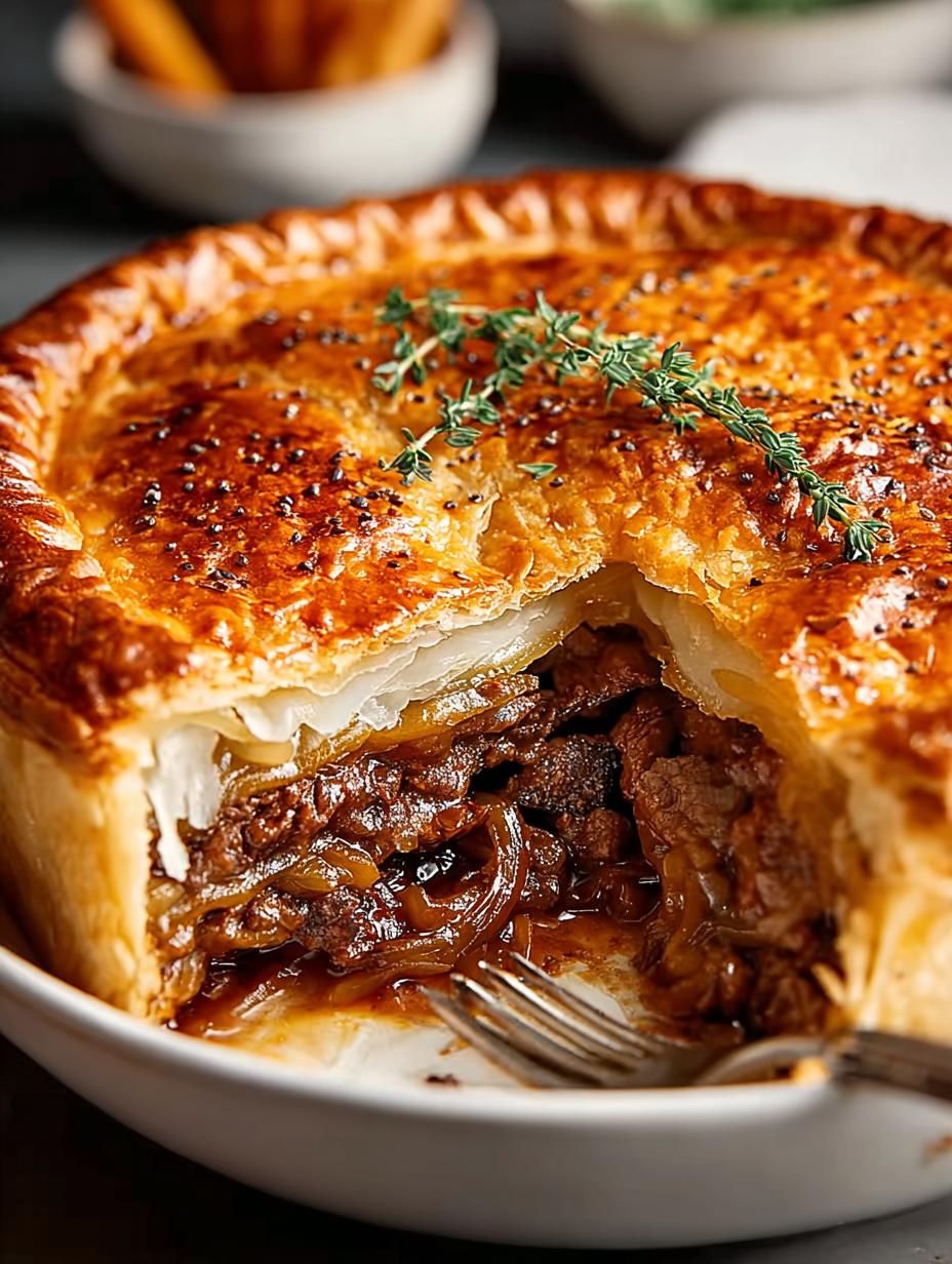 Delicious Steak Onion Meat Pie Recipe You Must Try - Steak Onion Meat Pie - main visual representation