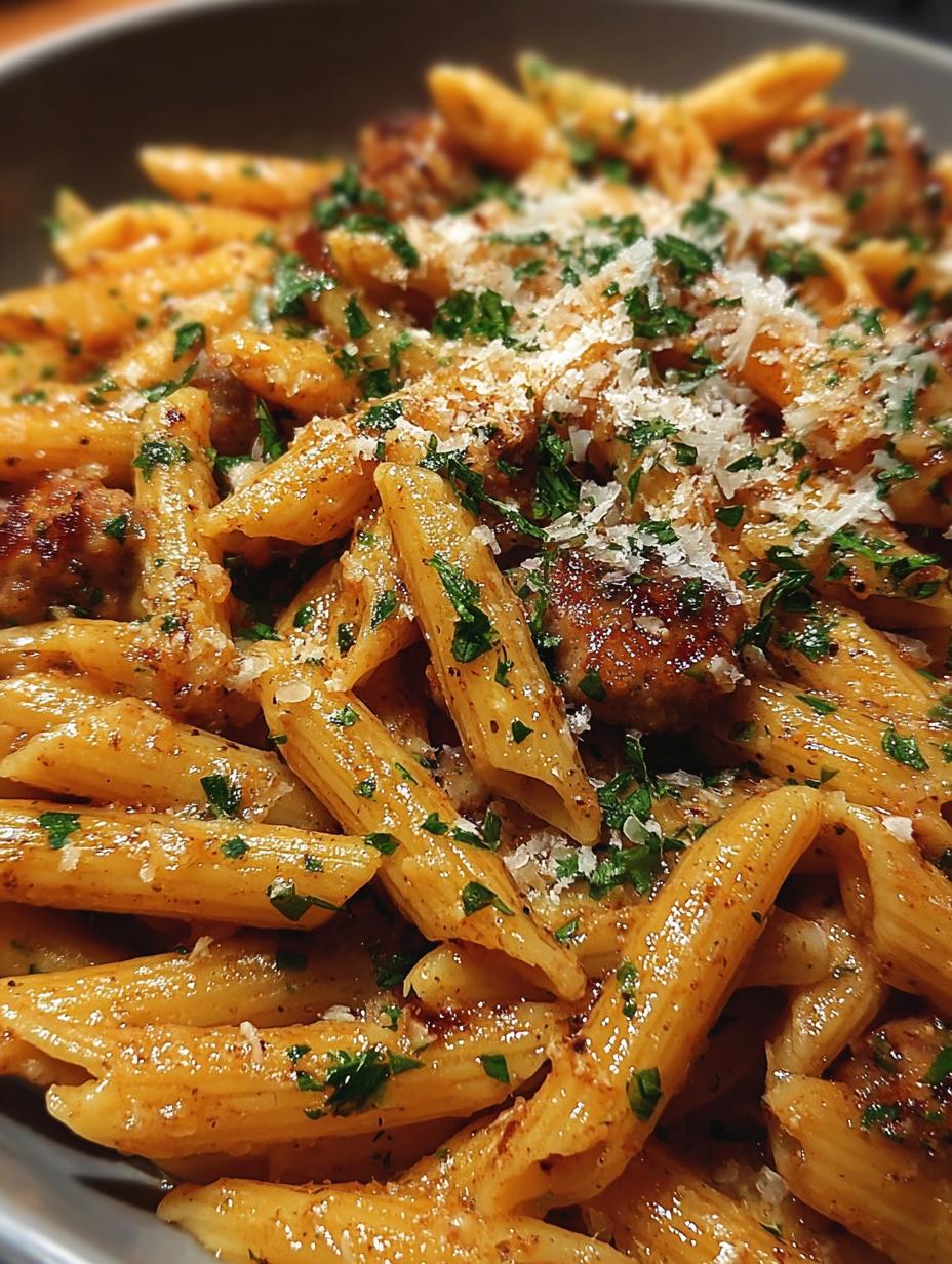 Sticky Sweet Garlic Parmesan: 30-Min Dinner 5 Sticky Sweet Garlic Parmesan Sausage Penne ingredients laid out