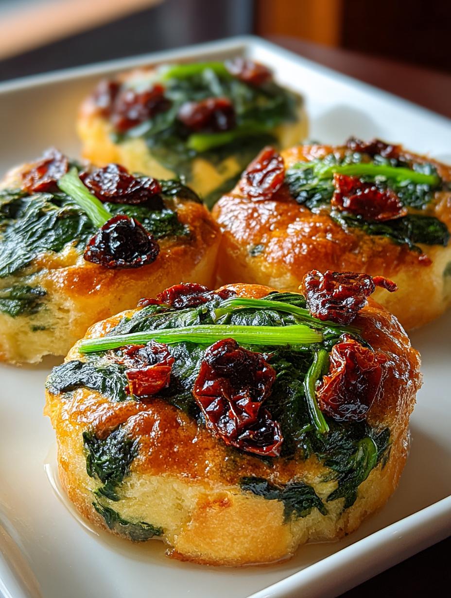 Sun Dried Tomato Spinach Egg Biscuits: 12 Fluffy Delights - Sun Dried Tomato Spinach - additional detail