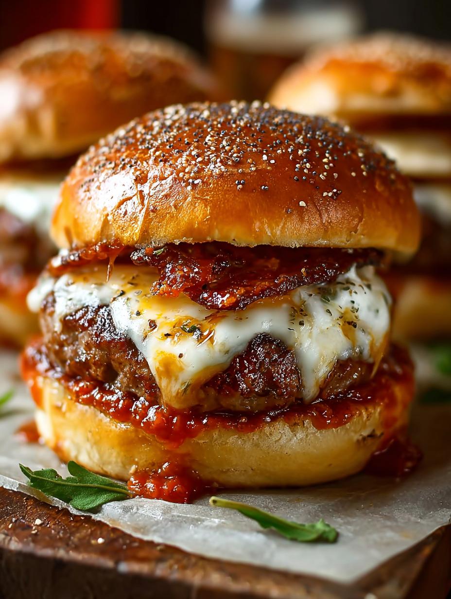 These Pizza Burgers Are the Ultimate Comfort Food Delight 6 These Pizza Burgers Are the Ultimate Comfort Food Delight - These Pizza Burgers Are - additional detail