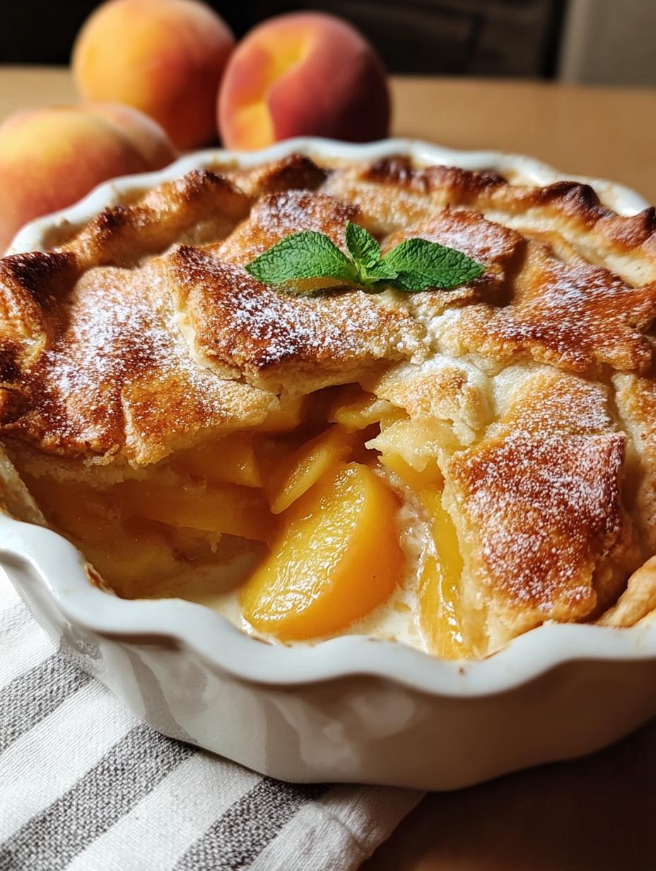 Triple Crust Peach Cobbler