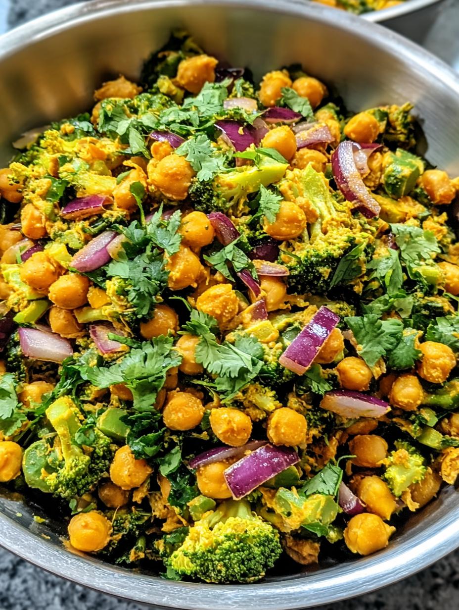 Vegan Curried Broccoli Chickpea: 30 Min Wonder 5 Vegan Curried Broccoli Chickpea: 30 Min Wonder - Vegan Curried Broccoli Chickpea - main visual representation