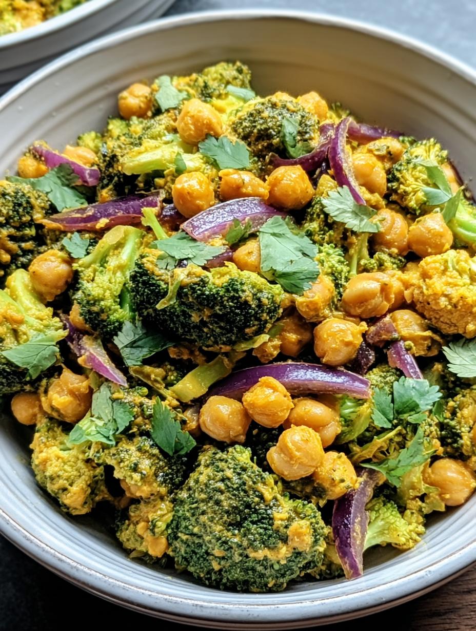 Vegan Curried Broccoli Chickpea