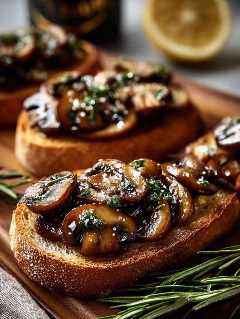 Vegan Mushroom Crostini