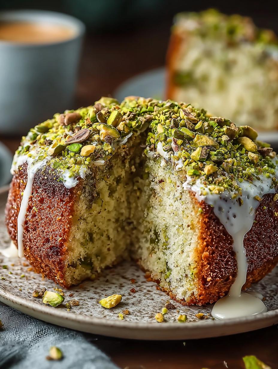 Delicious Vegan Pistachio Coffee Cake for Your Cravings - Vegan Pistachio Coffee Cake - additional detail