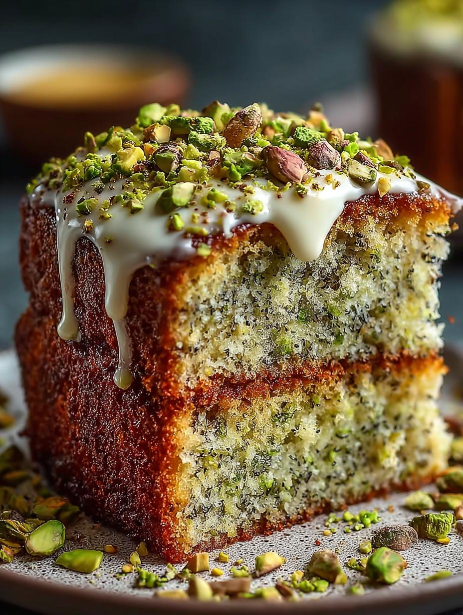 Vegan Pistachio Coffee Cake