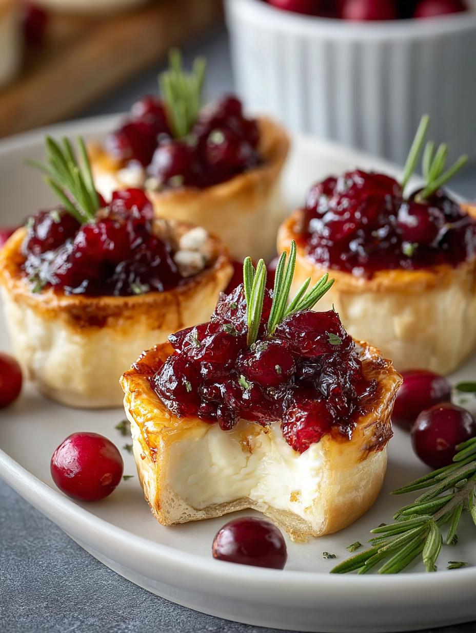 Baked Cranberry Brie Bites