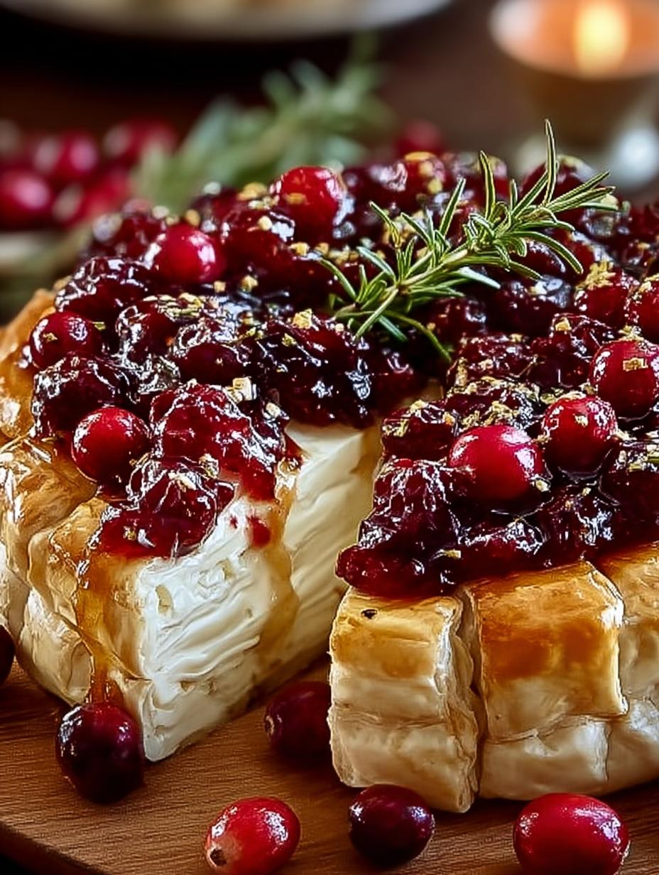 Brie Cheese Cranberry Christmas Wreath Delight - Brie Cheese Cranberry Christmas - additional detail