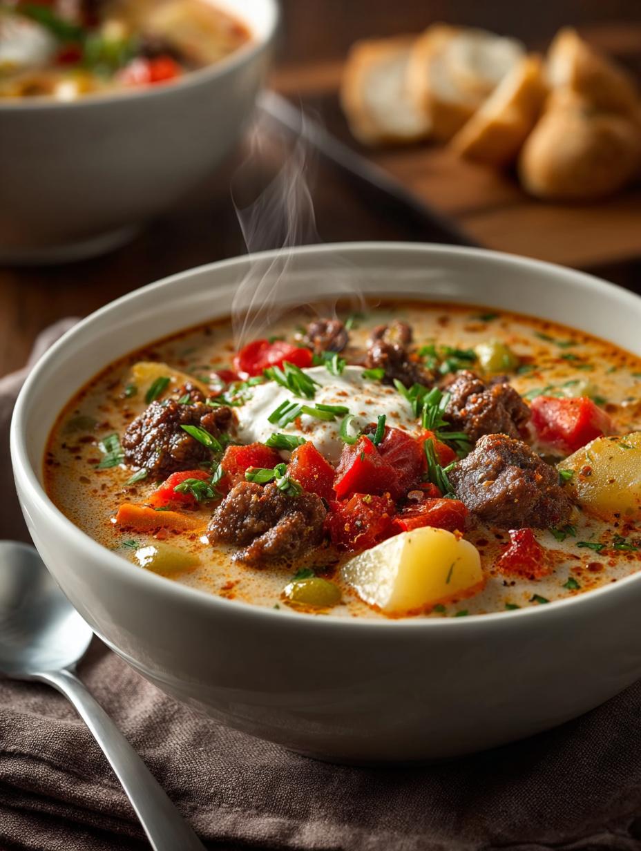 Cheeseburger Soup: 5 Creamy Comforting Variations 5 Cheeseburger Soup: 5 Creamy Comforting Variations - Cheeseburger Soup - main visual representation