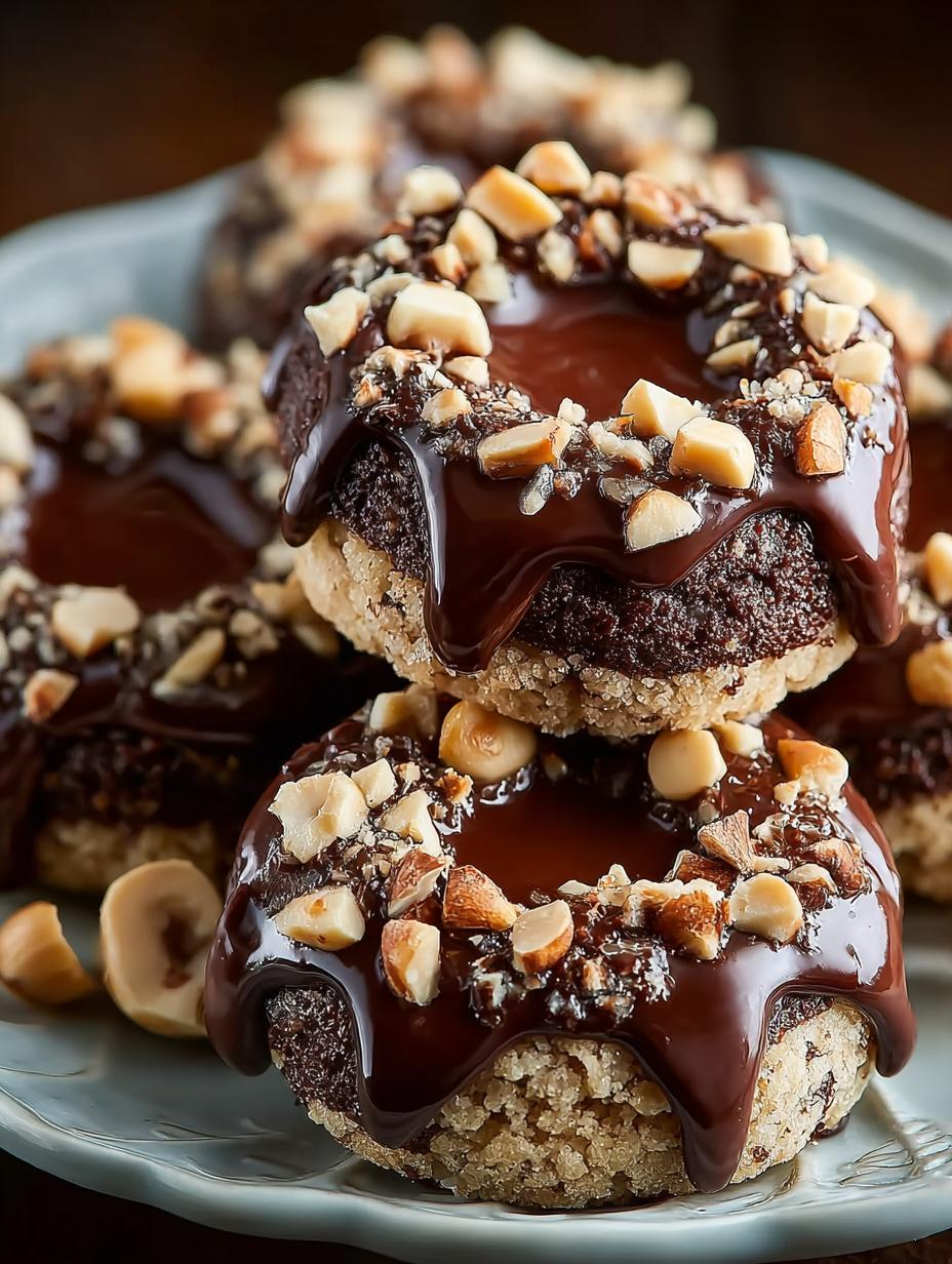 Chocolate Hazelnut Thumbprint Cookies
