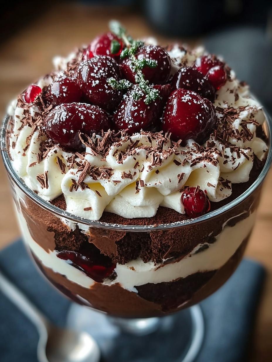 Christmas Black Forest Trifle: 7 Layers of Holiday Bliss 5 Christmas Black Forest Trifle: 7 Layers of Holiday Bliss - Christmas Black Forest Trifle - main visual representation