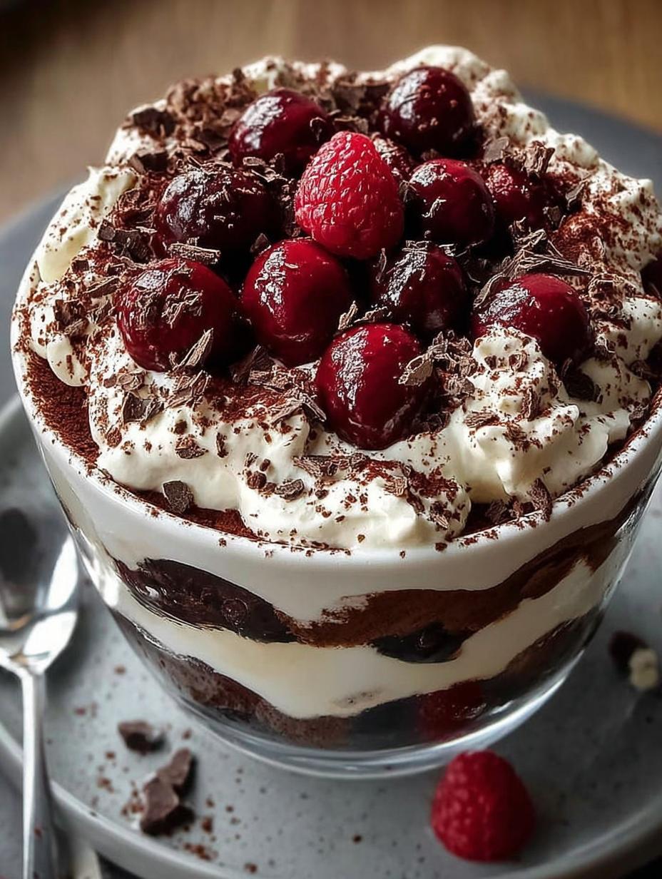 Christmas Black Forest Trifle: 7 Layers of Holiday Bliss - Christmas Black Forest Trifle - additional detail