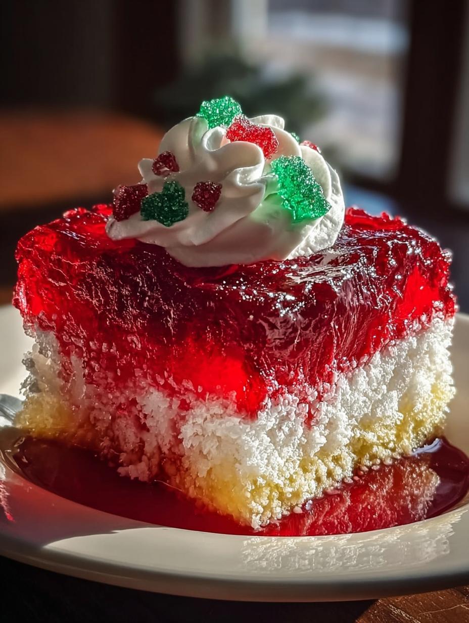 Christmas Jello Poke Cake: 7 Festive Layers to Delight 5 Christmas Jello Poke Cake: 7 Festive Layers to Delight - Christmas Jello Poke Cake - main visual representation