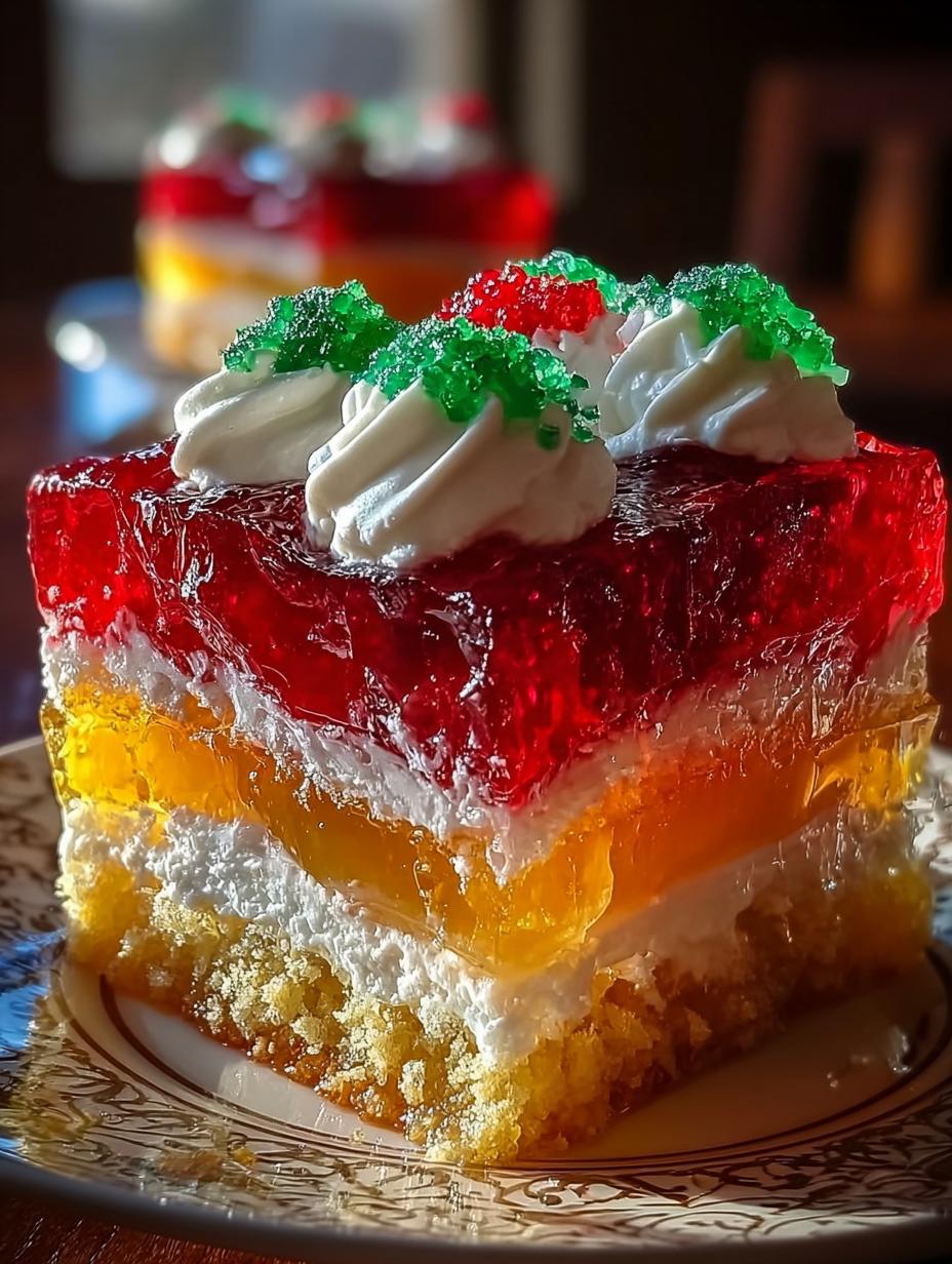 Christmas Jello Poke Cake
