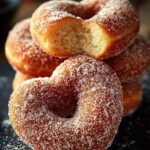 Cinnamon Sugar Heart Doughnuts