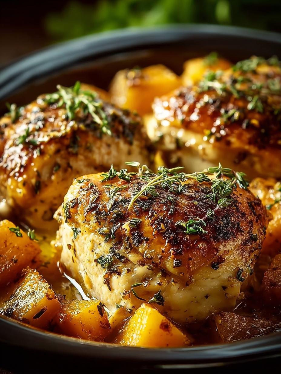 Crockpot Maple Dijon Chicken With Sweet Butternut Squash - Crockpot Maple Dijon Chicken - additional detail
