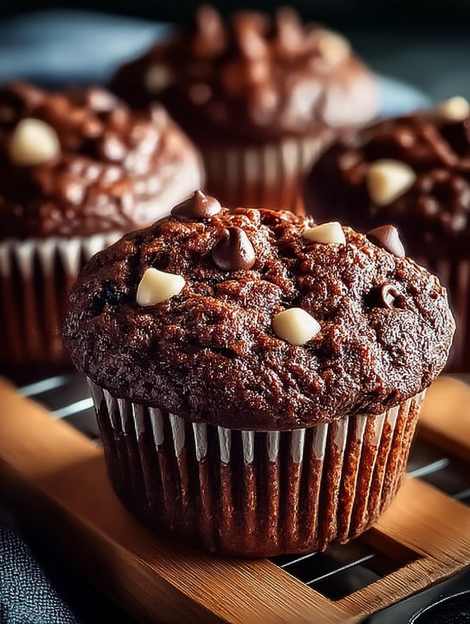 Double Chocolate Zucchini Muffins
