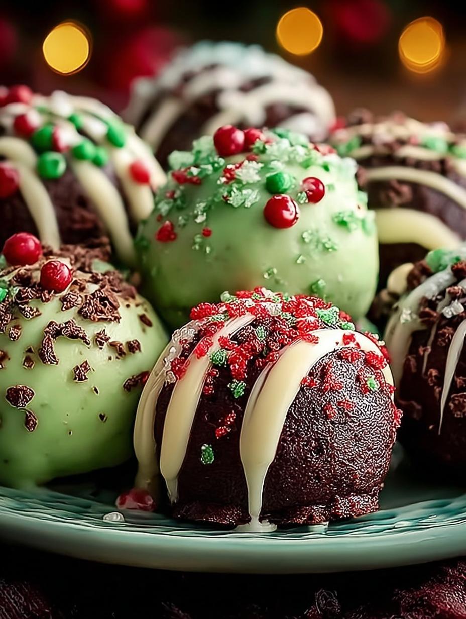 Festive Grinch Oreo Balls