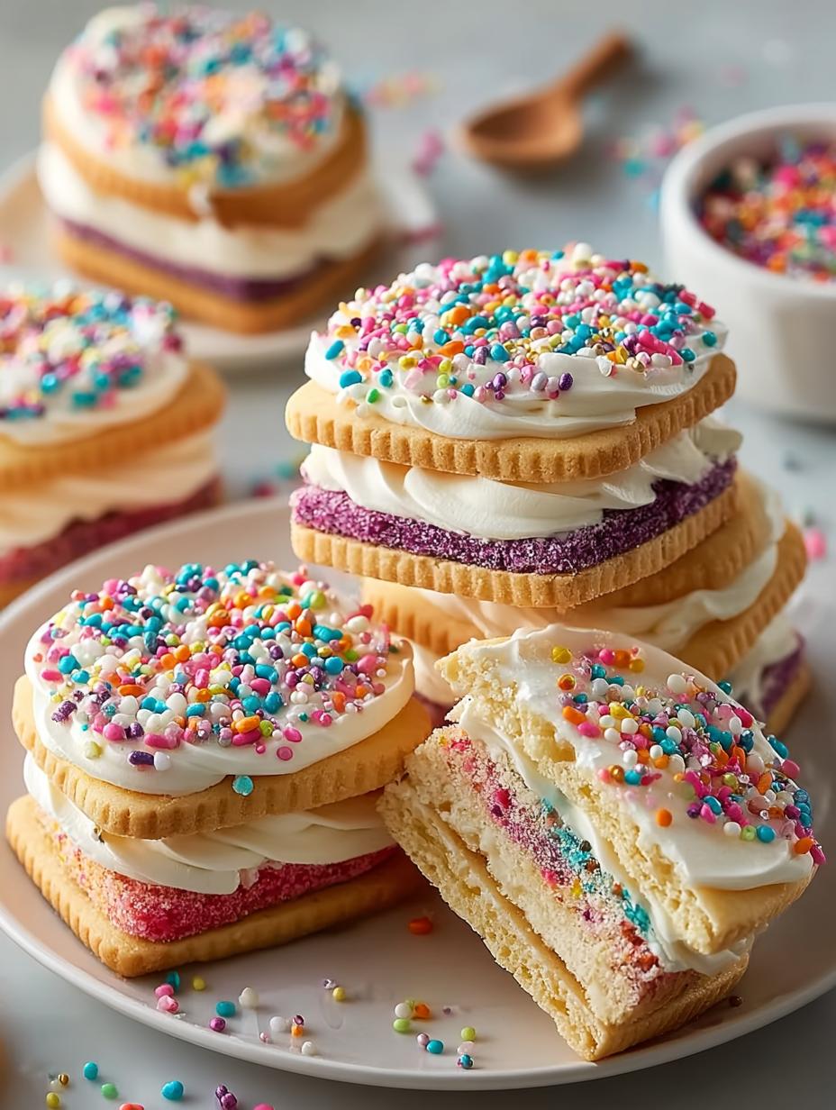Funfetti Shortbread Sandwich Cookies: 12 Festive Treats - Funfetti Shortbread Sandwich Cookies - additional detail