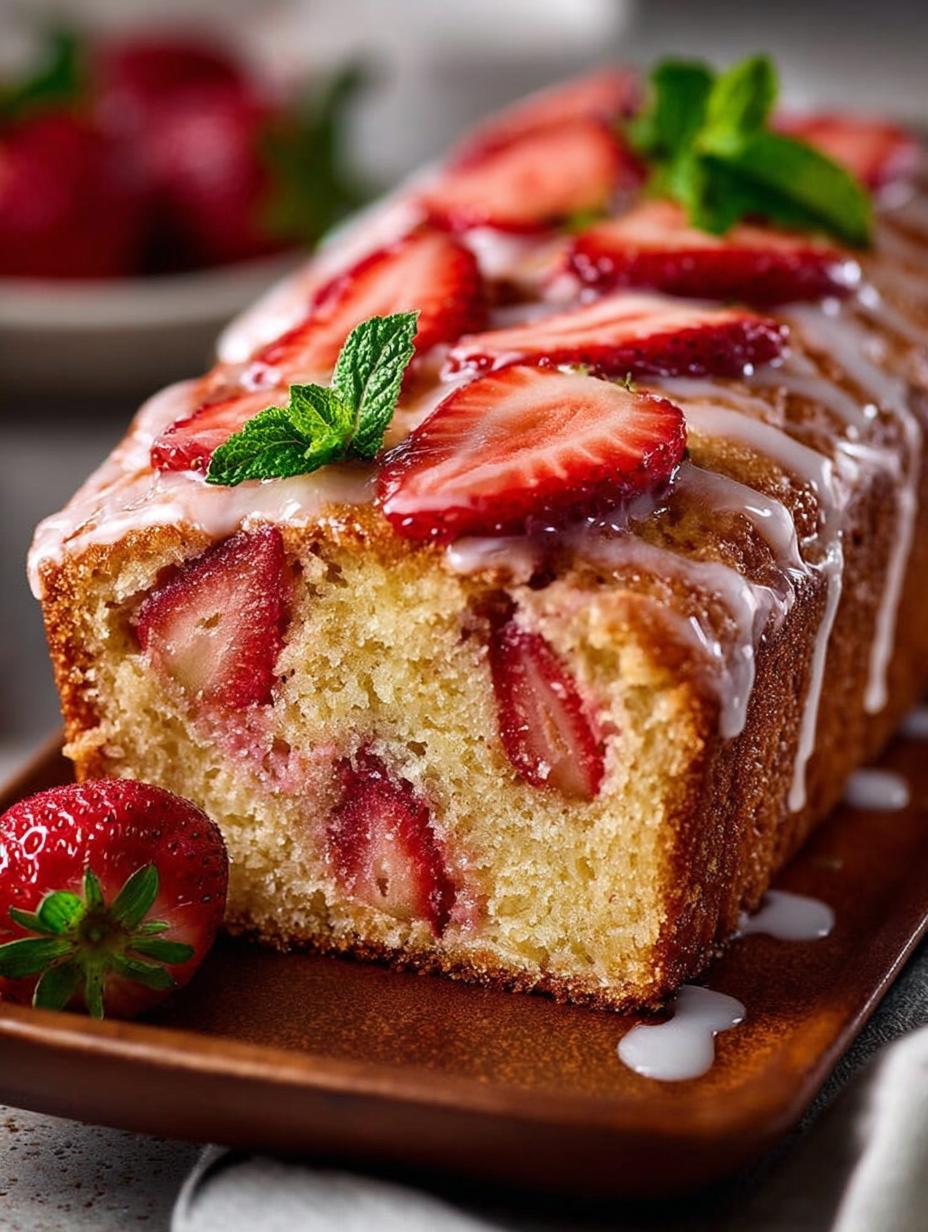 Glazed Strawberry Bread