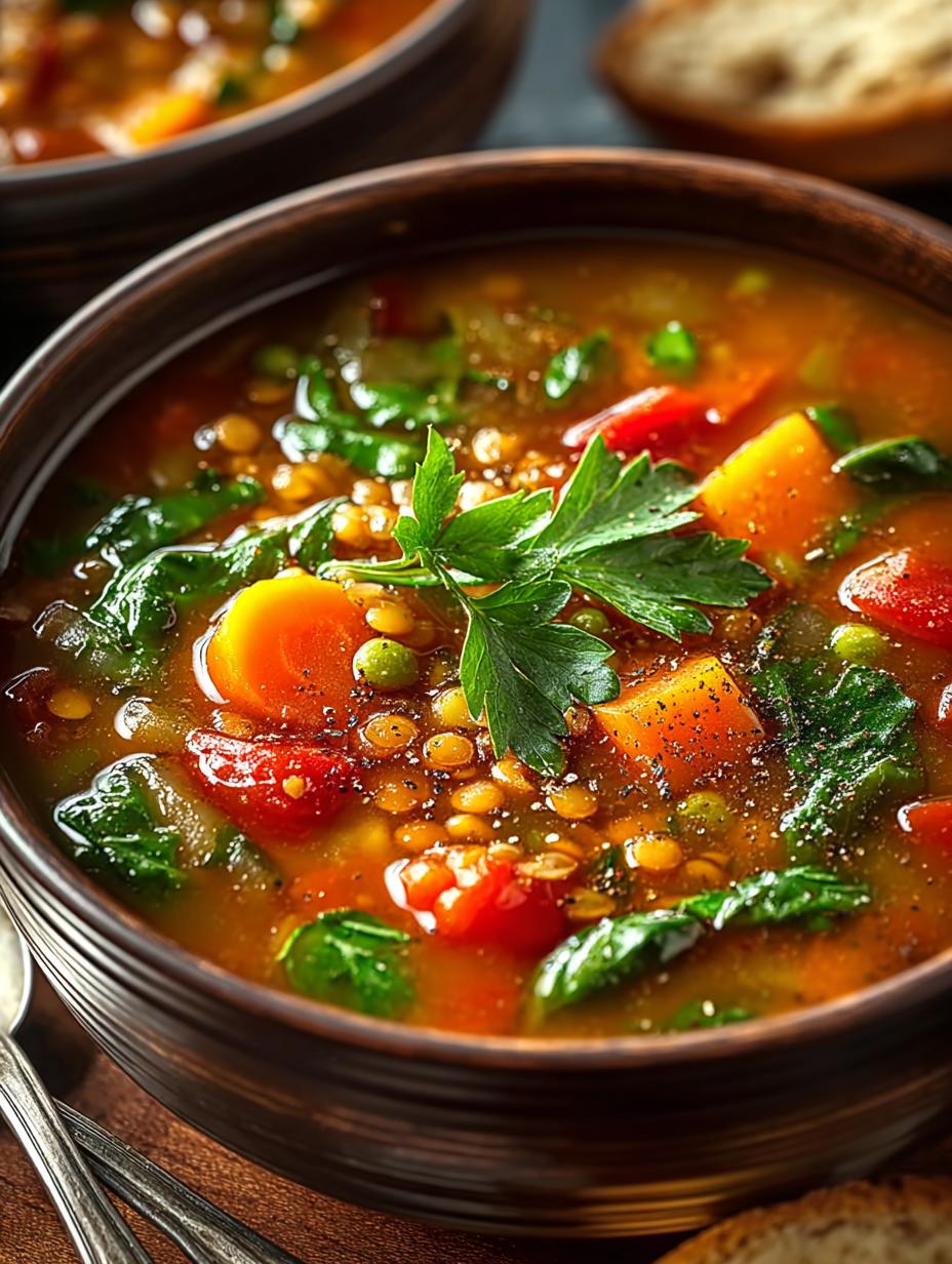 Hearty Lentil Vegetable Soup: A Comforting Delight 6 Hearty Lentil Vegetable Soup: A Comforting Delight - Lentil Vegetable Soup - additional detail