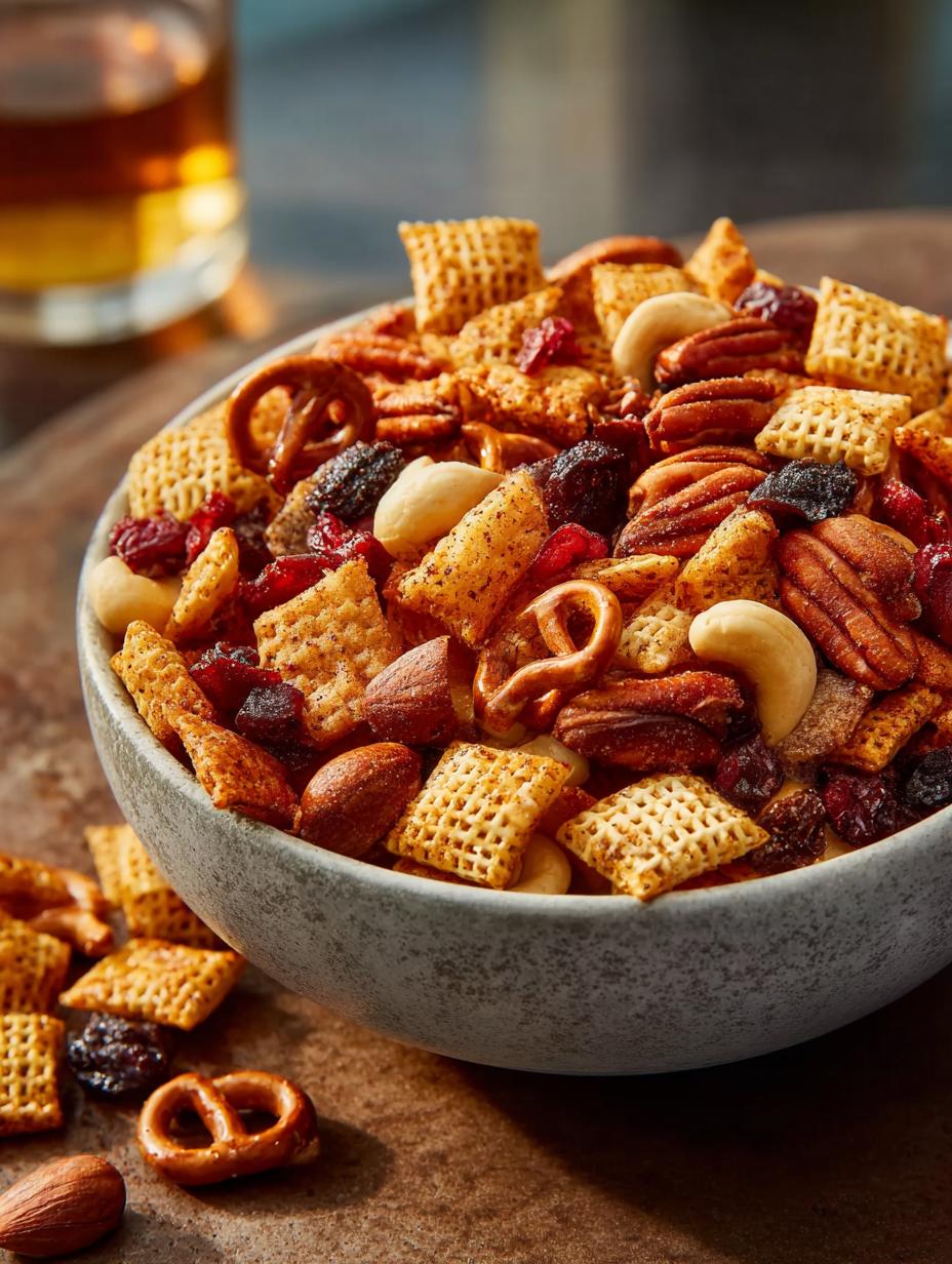 Million Dollar Snack Mix: An Irresistible Delight 5 Irresistible Million Dollar Snack Mix with chocolate and nuts in a bowl