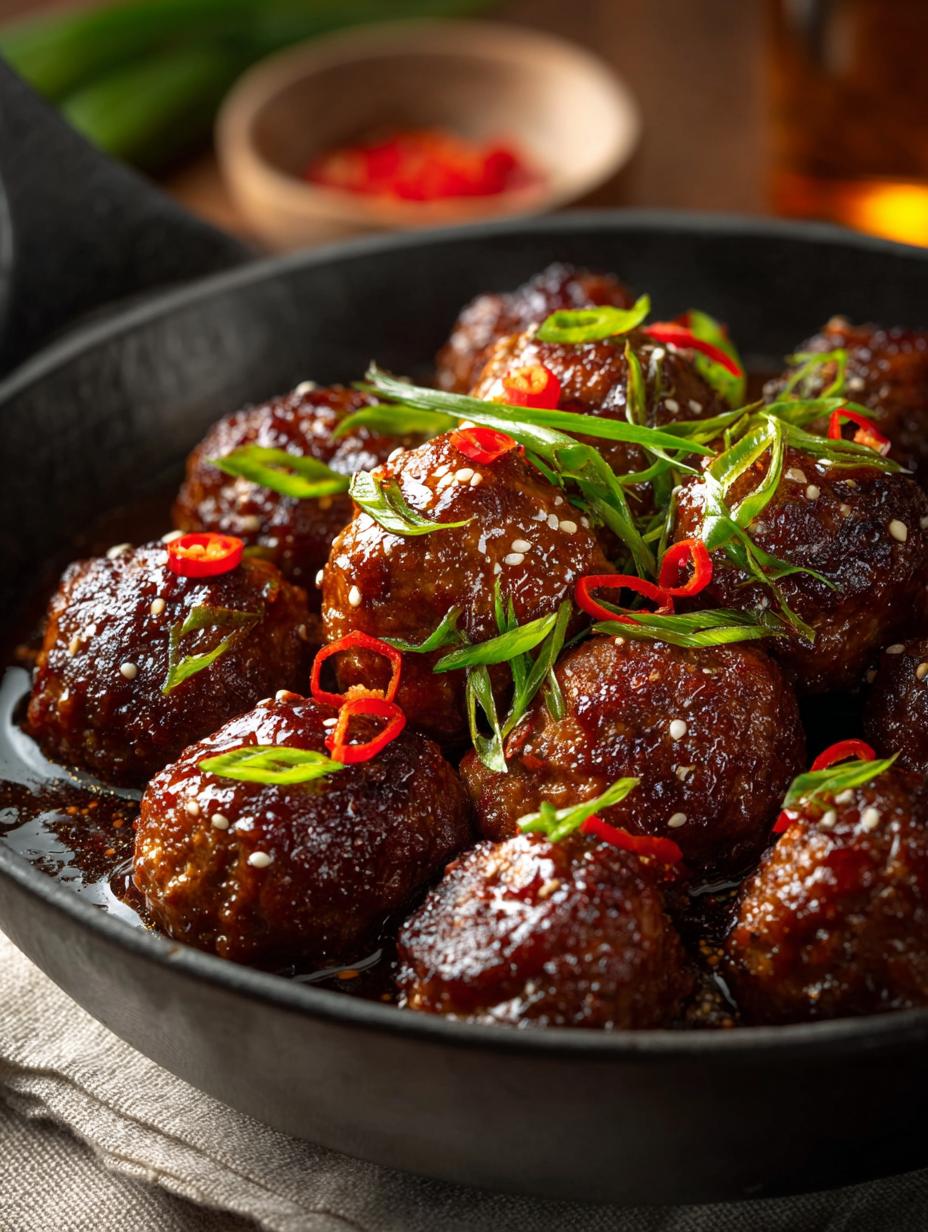 Mongolian Beef Meatballs