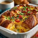 Overnight Croissant Breakfast Casserole