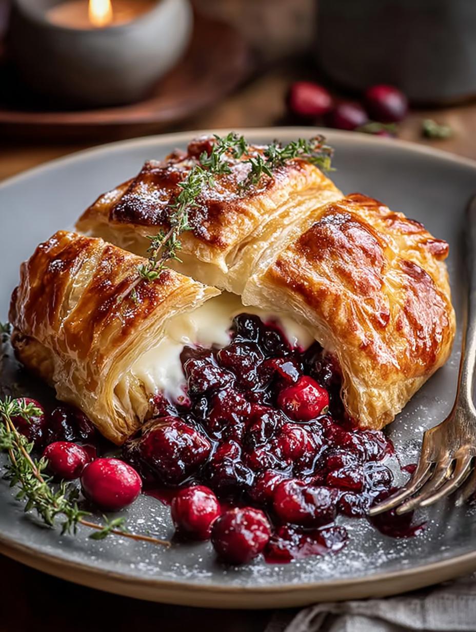 Pastry Wrapped Cranberry Baked
