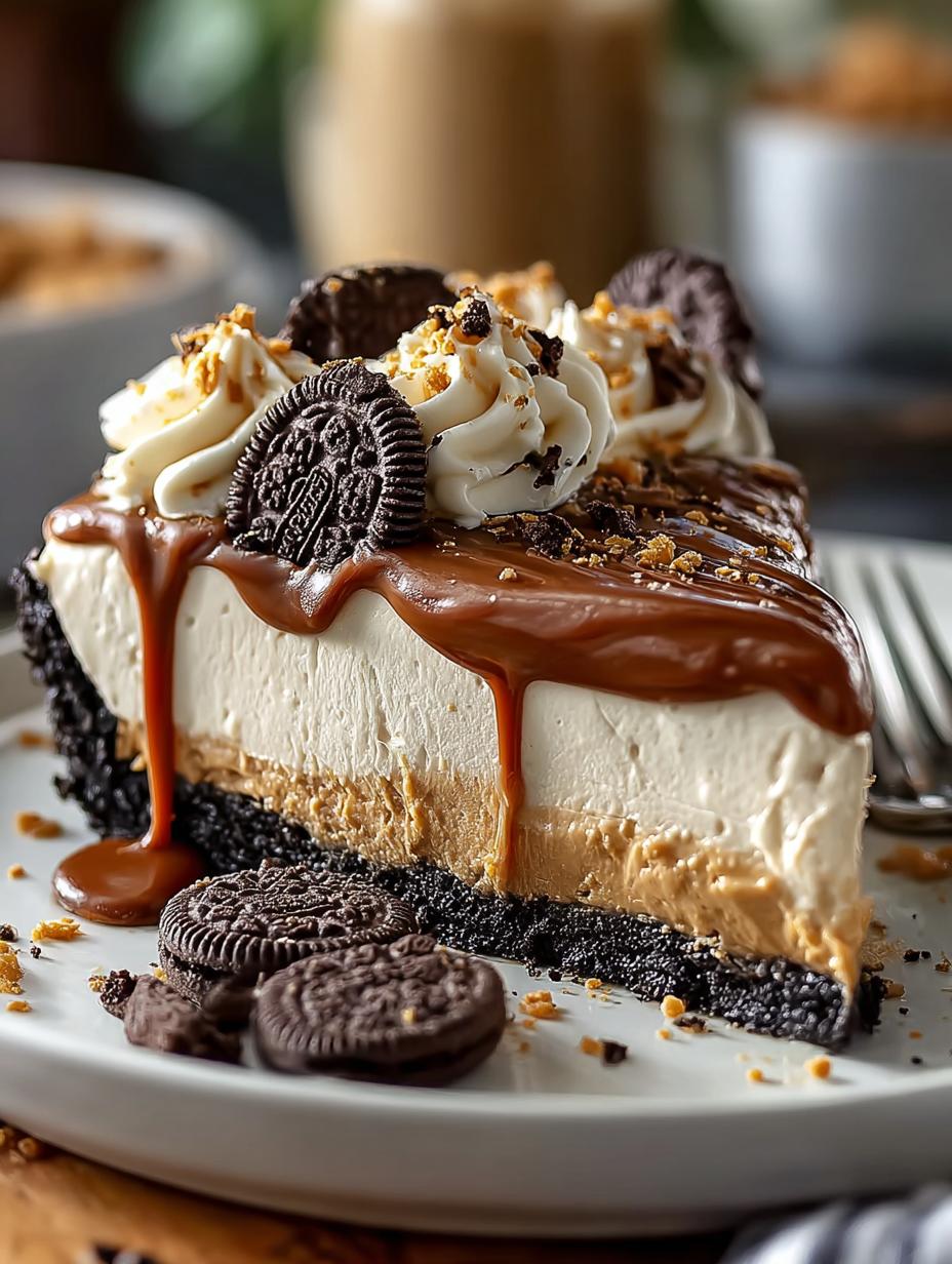Silky Peanut Butter Pie with Oreo Crust Delight - Peanut Butter Pie with - additional detail