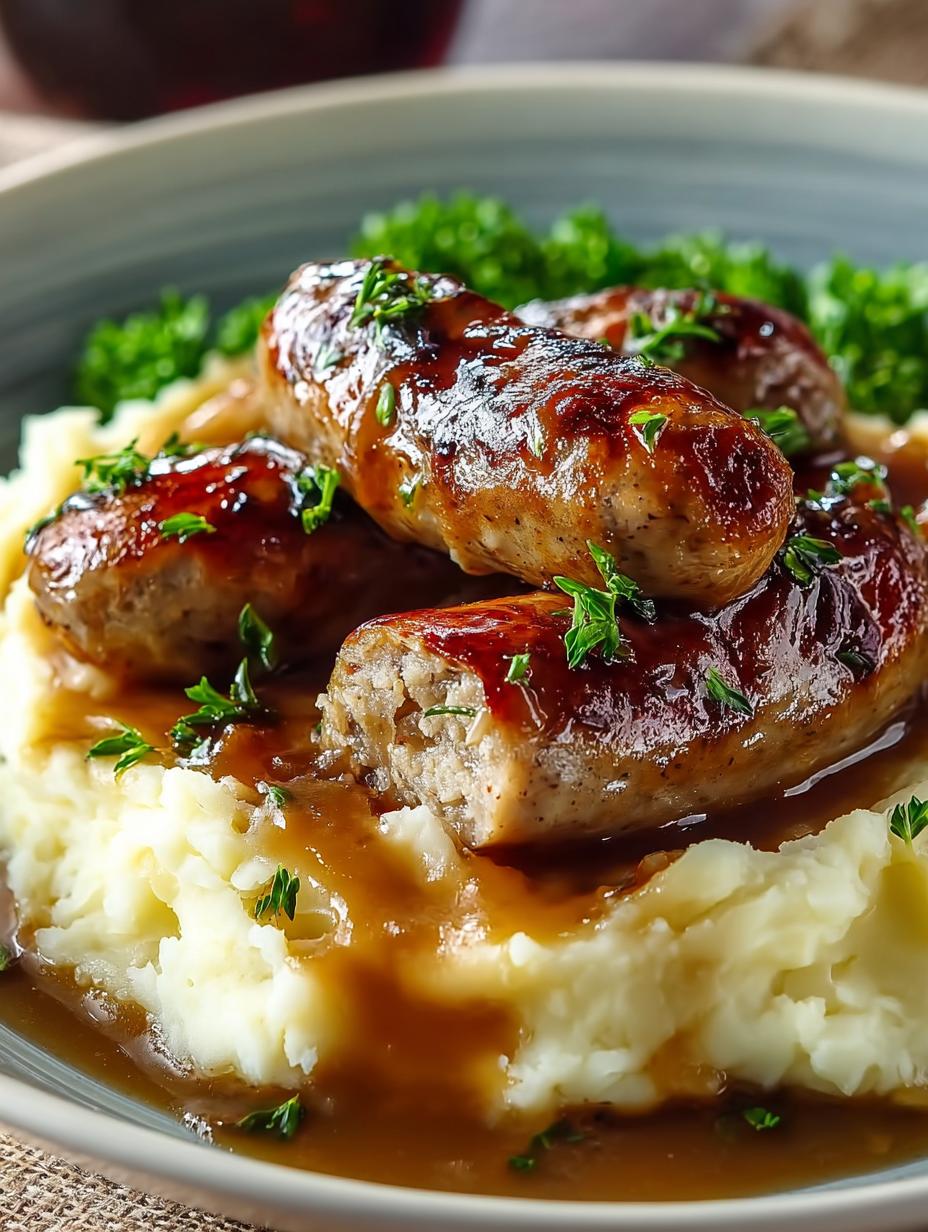 Ultimate Pot Bangers Mash with Creamy Onion Gravy 5 Ultimate Pot Bangers Mash with Creamy Onion Gravy - Pot Bangers Mash - main visual representation