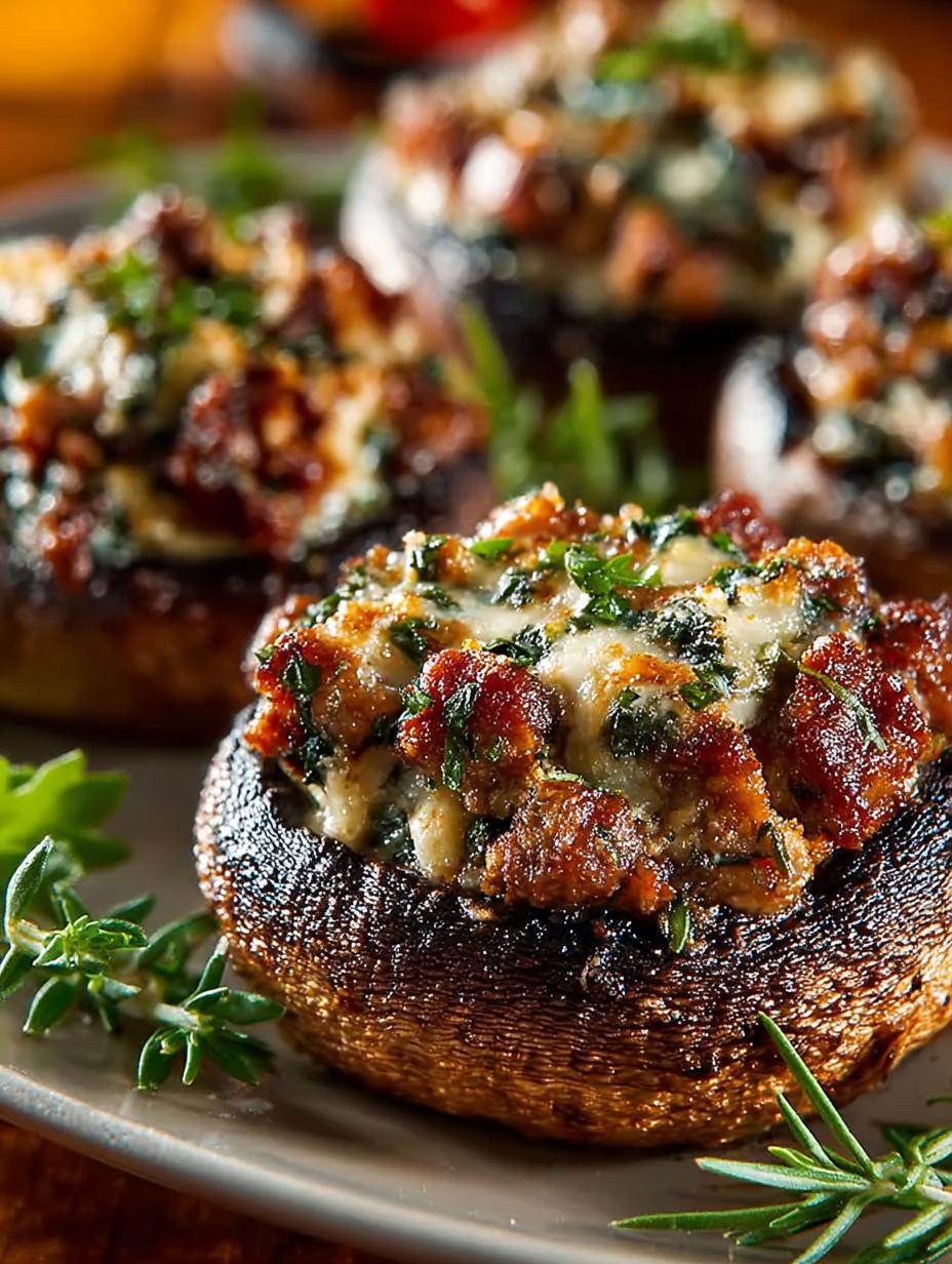 Sausage Stuffed Portobellos