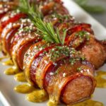 Savory Mustard Hasselback Kielbasa