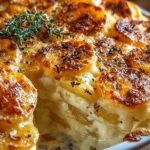 Slow Cooker Cheesy Scalloped