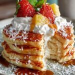 Sweet Coconut Cream Pancakes