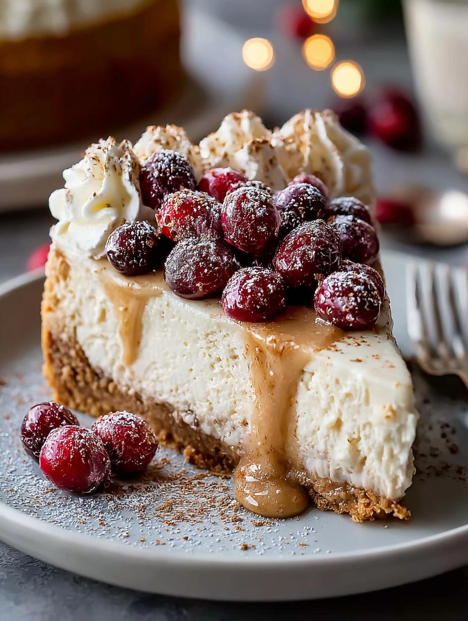 Vegan Eggnog Cheesecake