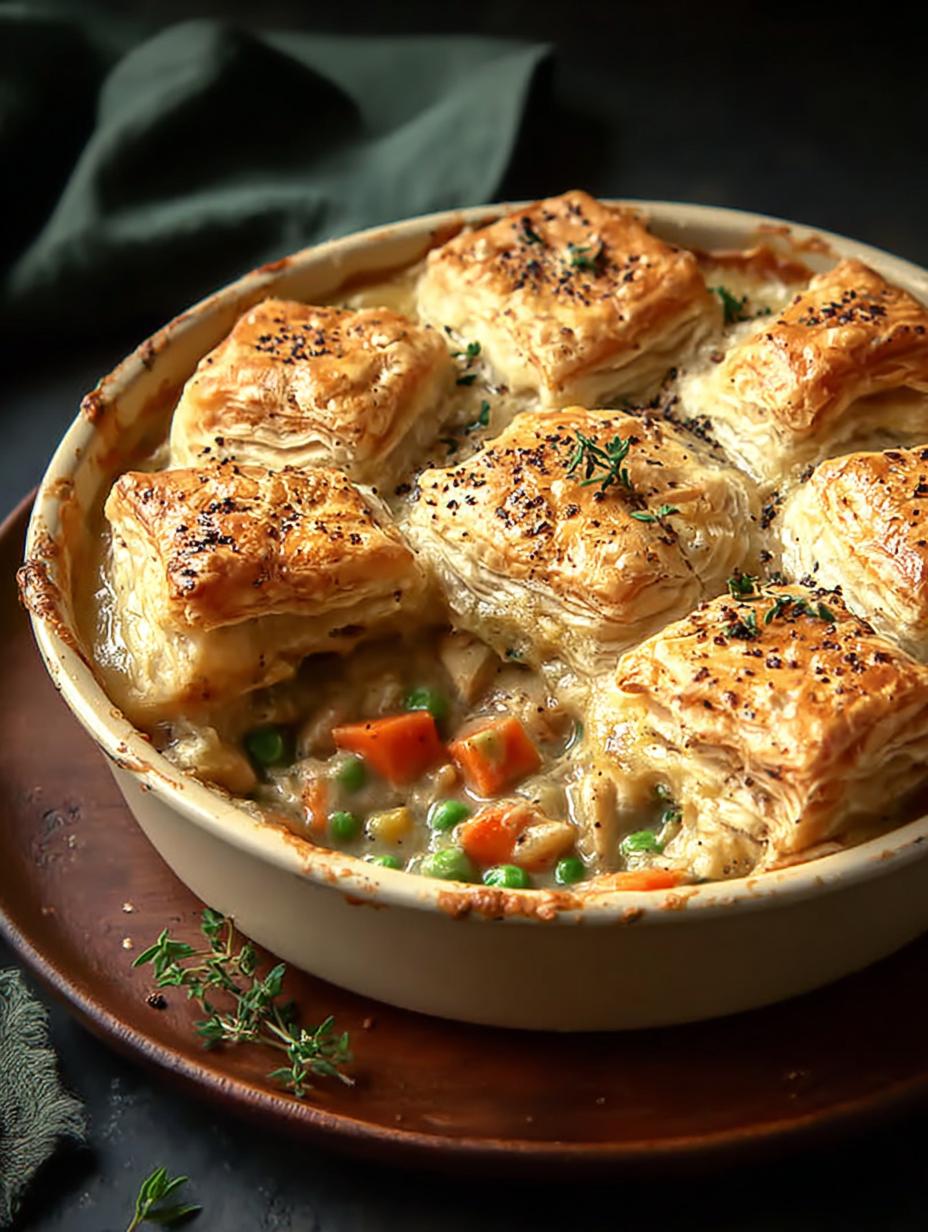 Vegan Pot Pie with Black Pepper Biscuits for Cozy Nights - Vegan Pot Pie with - additional detail